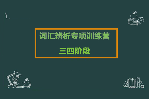词汇辨析专项训练营三四阶段