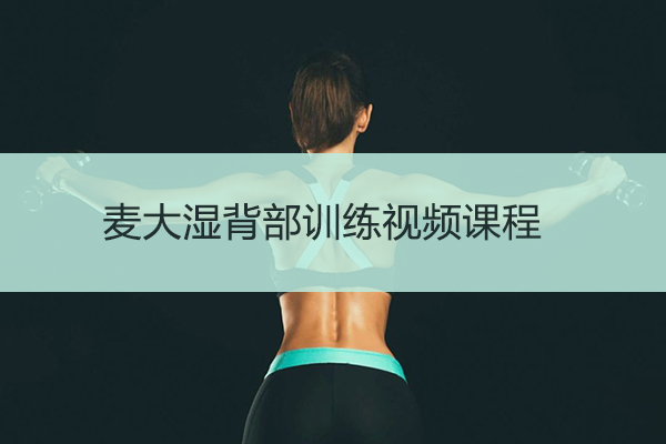 粗人-麦大湿背部训练视频课程