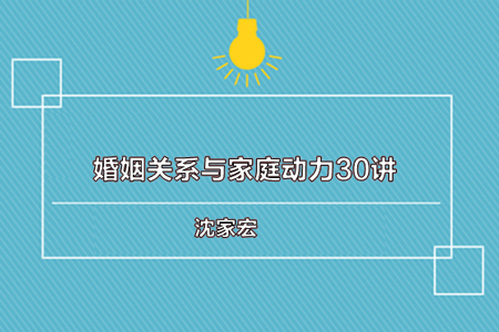 沈家宏-婚姻关系与家庭动力30讲