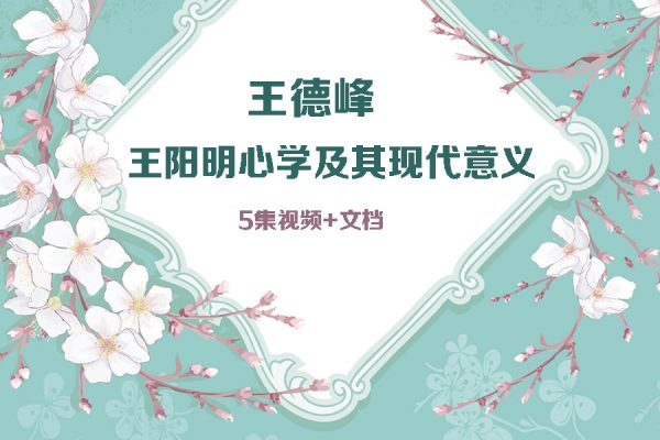 王德峰-王阳明心学及其现代意义（5集视频+文档）
