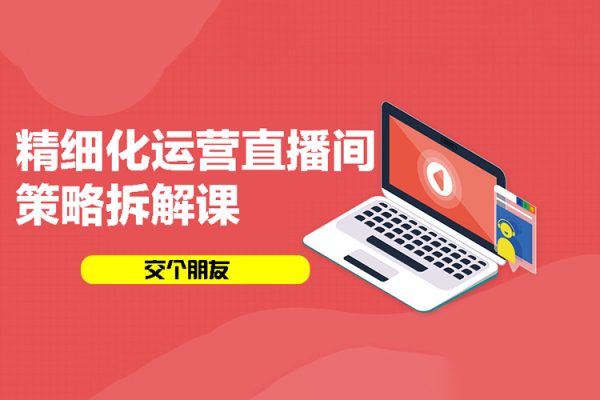 交个朋友：精细化运营直播间策略拆解课