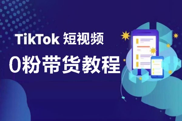 短视频TikTok 0粉带货教程（6节视频课）