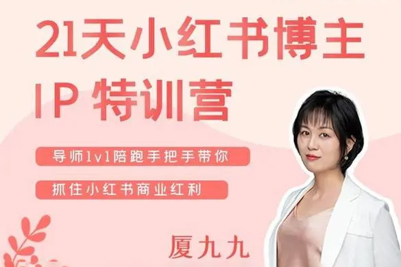 苏阿九第六期21天小红书训练营，打造爆款笔记，教你做一个赚钱的小红书