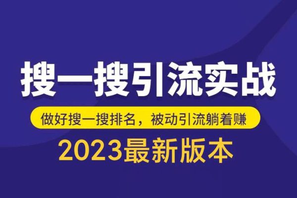 外面收费980的最新公众号搜一搜引流实训课，日引200+