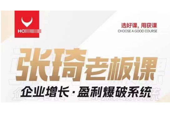 【组合课】张琦张琦老板企业增长·盈利爆破系统（直播专享）