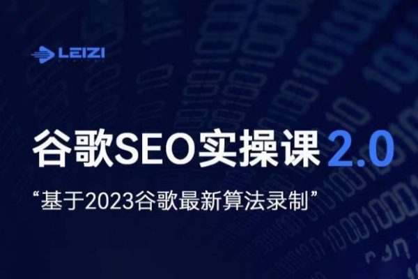 雷子·谷歌SEO 2.0实战课，独立站询盘自由必备，基于2023谷歌最新算法录制