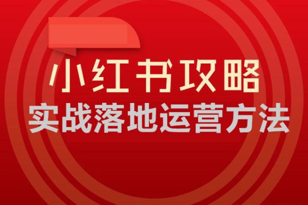 小红书实战落地运营方法，系统训练，抓住搞钱方向，跟有结果的人学习