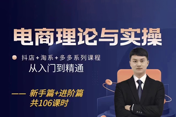 电商理论与实操从入门到精通，抖店+淘系+多多：新手+进阶