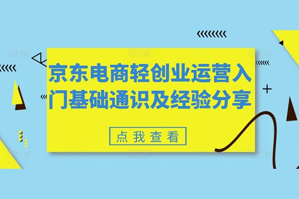 京东电商轻创业运营入门基础通识及经验分享