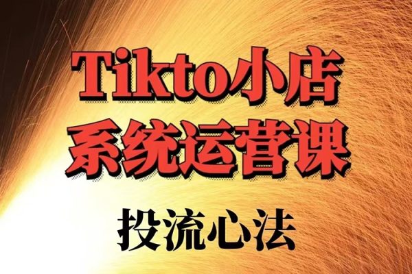 TK小店系统运营课投流技法全攻略