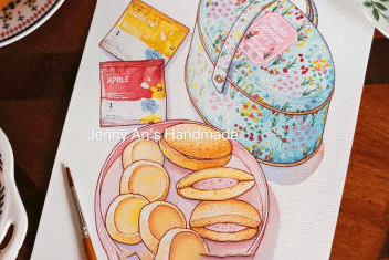 Jenny An水彩插画中级复古包装系列