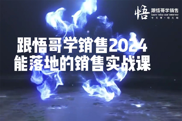 悟哥·2024能落地的销售实战课，你的销售系统该升级了