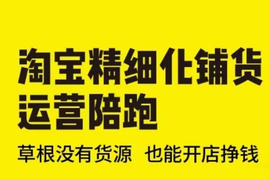 淘宝精细化铺货运营陪跑(部分更新至2025)，草根没有货源 也能开店挣钱