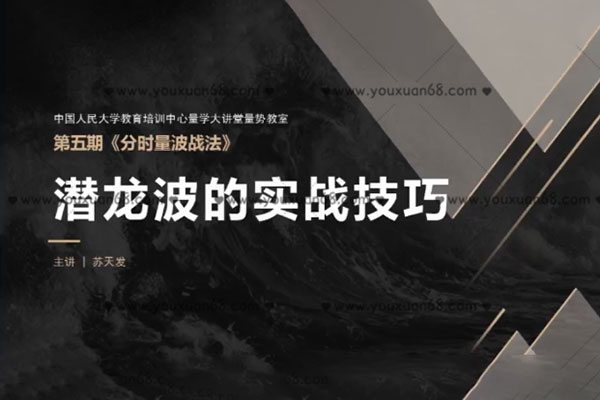 量学大讲堂量势教室苏天发《分时量波战法》