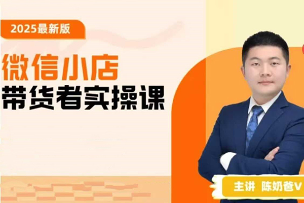 陈奶爸2025新版原创微信小店带货者实操课，教你微信开小店
