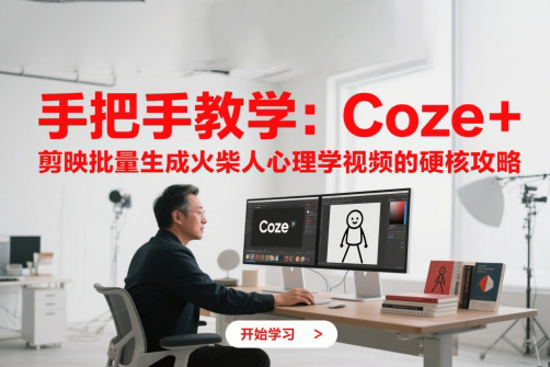 手把手教学：Coze + 剪映批量生成火柴人心理学视频的硬核攻略