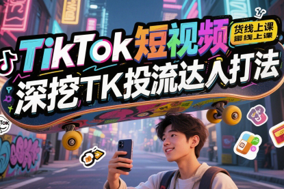 天诺老吴TikTok短视频带货线上课，深挖TK投流达人打法