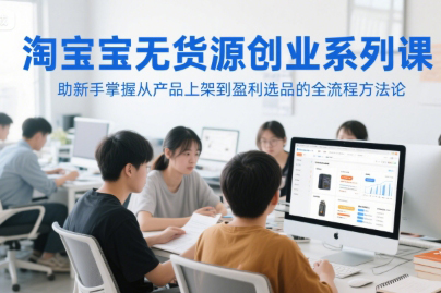 涂涂老师·淘宝无货源创业系列课，助新手掌握从产品上架到盈利选品的全流程方法论