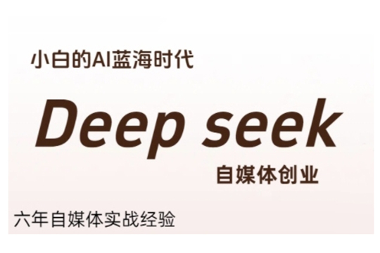 冰冰老师·普通人利用Deepseek自媒体创业，零基础友好，小白的AI蓝海时代