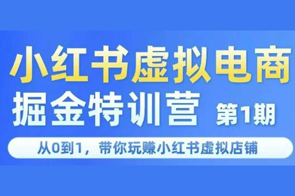 锋声小红书虚拟电商掘金特训营第1期，从0到1，带你玩转小红书虚拟店铺