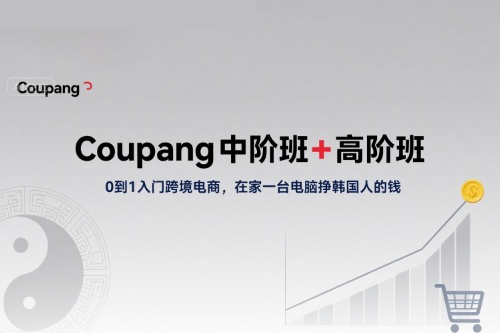 Coupang中阶班+高阶班，0到1入门跨境电商，在家一台电脑挣韩国人的钱