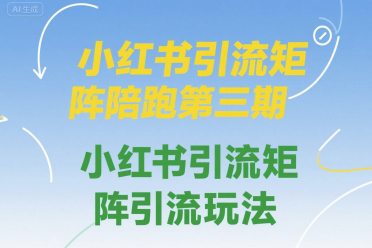 钟小玲小红书引流矩阵陪跑第三期，小红书引流矩阵引流玩法