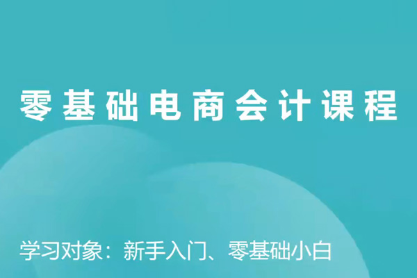 电商财务零基础入门，基础认知+基础实操+进阶突破，轻松掌握