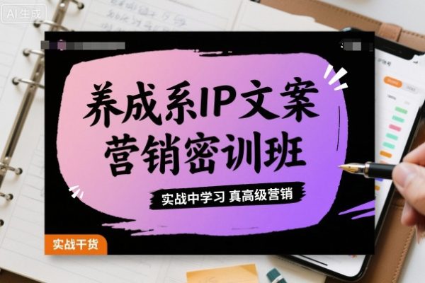大双养成系IP文案营销密训班，实战中学习真高级营销